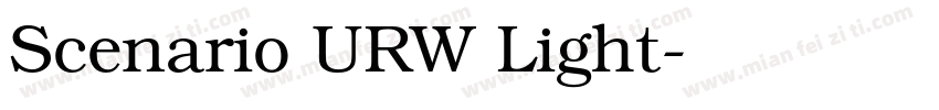 Scenario URW Light字体转换
